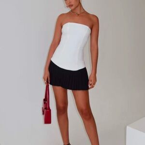 Princess Polly White and Black Mini Dress